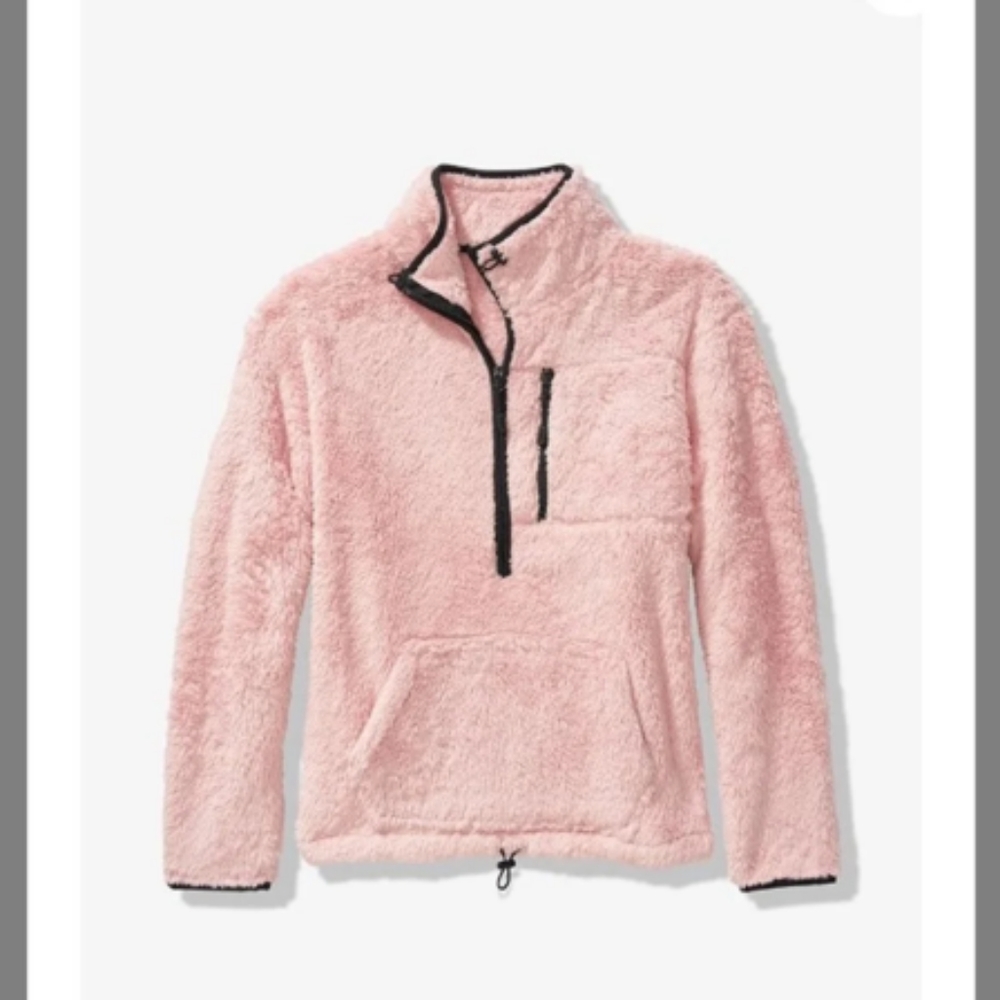 VS PINK TEDDY HALF ZIP S - Picture 3 of 4